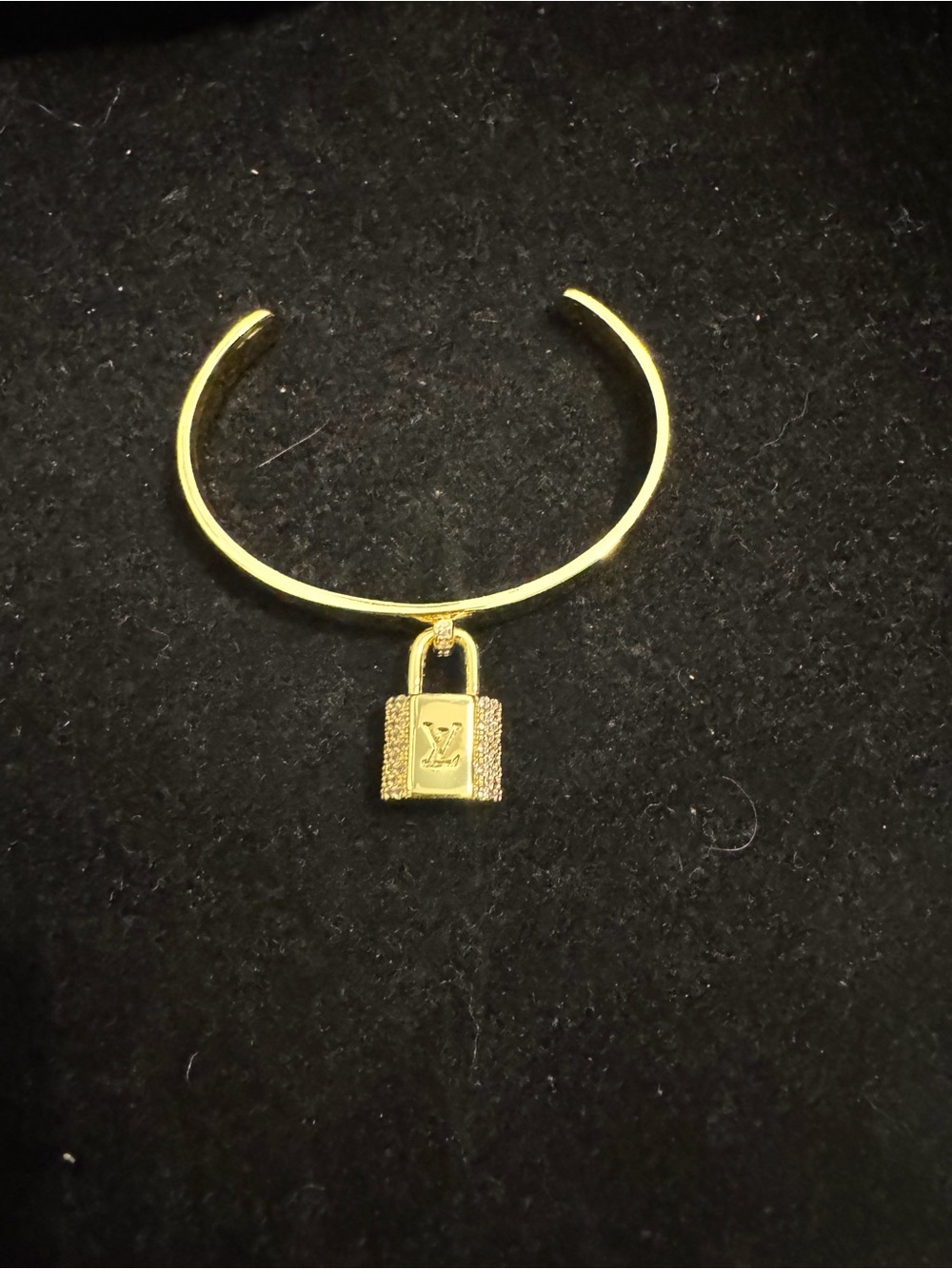 Louis Vuitton Gold Padlock Cuff Bracelet - Picture 1 of 4